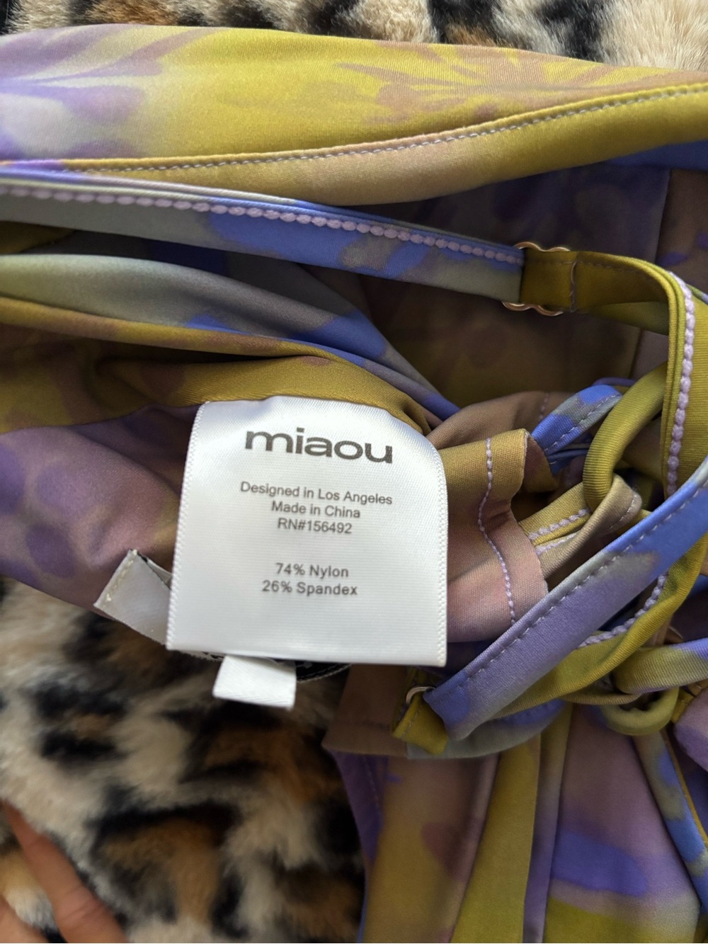 Miaou Purple & Olive Floral Print Corset - Picture 5 of 5